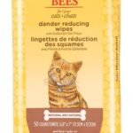 Burt's Bees for Pets Cat Dander Wipes with Colloidal Oat Flour, 98% Natural Origin Formulas, Cat Dander Remedy, Cat Wipes for Allergy Relief, Cat Dander Wipes, 50ct