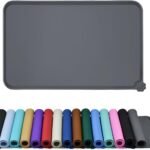 Waterproof Pet Feeding Mat with High Raised Edges, Heavier and Thicker Placemats for Cat Dog Water Bowl with BPA Free, Dogs Cats Food Mats for Messy Drinkers to Prevent Spill and Protect Floors