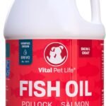 Fish Oil for Dogs - Healthy Skin & Coat, Salmon, Pollock, All Natural Supplement for Pets, Itching Scratching Allergy & Inflammation Defense, Omega 3 EPA DHA, Brain & Heart Health, 64 oz