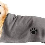 Microfiber Dog Towels for Drying Dogs, Super Absorbent and Soft Pet Grooming Towel, 40 Inch X 23.6 Inch, Perfect Dog Shower & Bath Supplies for Large, Medium or Small Dogs, Grey