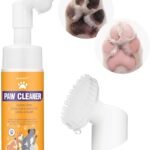 Paw Cleaner for Dogs and Cats,Magic Foam - Clean Paws No-Rinse Foaming Cleanser-Dry Shampoo, Foot Cleaner Brush - with Rose Extract, Odor Control Wash - Good for Puppy