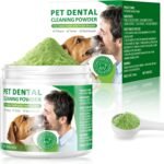 Dog Dental Powder,Dog Teeth Cleaning Powder,Dog Dental Cat Dental Care,Cat and Dog Teeth Cleaning,Canine Plaque Remover Helps Reduce Bad Breath,Improve Pet's Oral Cavity and Freshen Breath(80G)