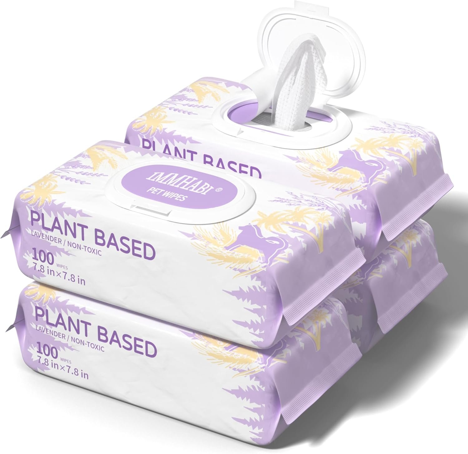 400 Dog Wipes for Paws and Butt Plant Based Hypoallergenic Pets Cleansing & Deodorizing Anal Gland Hygienic Puppy Wipes for Dogs Face and Body Wipes Cleaning Fur Doggie Wipes Doggy Wipes (Lavender)
