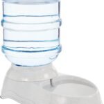 Amazon Basics Gravity Pet Water Dispenser for Cat, Dog, 1 gallon Capacity, Small, Gray