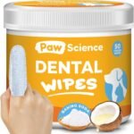 Dog Teeth Cleaning Wipes - Dental Finger Wipes for Cats & Dogs - Pet Toothbrush & Tooth Brushing Kit - Effective Teeth Cleaner