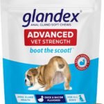 Vetnique Glandex Anal Gland Soft Chew Treats with Pumpkin for Dogs Digestive Enzymes, Probiotics Fiber Supplement for Dogs Boot The Scoot (Advanced Strength Duck/Bacon Chews (Veg), 30 Count)