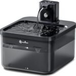 DownyPaws Cat Water Fountain Cordless, 84oz/2.5L Fursink Wireless Pet Water Fountains for Cats Indoor, Battery Operated Cat Drinking Fountain with Motion Sensor, Ultra Quiet Pump, BPA-Free, Black