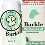 Barkle Dog Teeth Cleaning Gel | Best Dog Tooth Brushing Kit | Vet Reviewed to Eliminate Plaque, Tartar & Bad Breath | Toothpaste Replacement | Dog Breath Freshener | Free Finger Brush (Mint - 60 Days)
