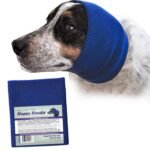 Happy Hoodie The Original Dog & Cat Calming Band, Anxiety Relief/Noise Protection-Grooming-Thunder-Fireworks (Large, Blue)
