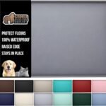 Gorilla Grip 100% Waterproof Raised Edge BPA Free Silicone Pet Feeding Mat, Dog Cat Food Mats Contain Spills Protects Floors, Placemats for Cats and Dogs Water Bowl, Pets Accessories 18.5x11.5 Gray