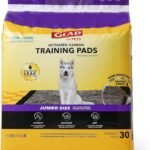 Glad for Pets Extra Large Charcoal Dog Training Pads - Absorbent Disposable Pee Pads for Dogs, Cats & Puppies - Jumbo-Size Potty Pads that Neutralize Urine Instantly - 30 Count Pet Supplies