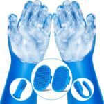 6PCS Pet Grooming Kit | Dog Washing Gloves | Dog Bath Brush | Dog Toothbrush Finger | Dog Bath Gloves | Dog Shampoo Brush | Pet Grooming Gloves | Cat Bathing Supplies | Dog Bath Supplies