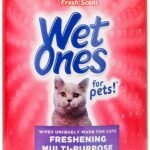 Wet Ones for Pets Cat Cleaning Wipes - Fresh Scent Cat Grooming Wipes with Aloe Vera - Safe Cat Hygiene Supplies - Cat Fur Cleaner - Cat Dander Wipes - Kitten Wipes - Pet Cleaning Supplies - 50 Count