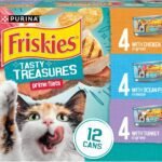 Purina Friskies Wet Cat Food Variety Pack, Tasty Treasures Prime Filets (With Ocean Fish and Tuna, With Chicken and With Turkey) - (Pack of 12) 5.5 oz. Cans