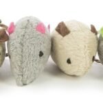 SmartyKat Skitter Critters Value Pack Catnip Cat Toys - Gray/Cream, Set of 10