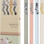 Cat Pens, 4 Pcs 0.5mm Cute Kawaii Black Ink Pens Fine Point Smooth Writing Pen, High-End Series Cat's Tail Retractable Pen for Journaling Note Taking (4 Pcs Cat)