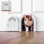 Meow Manor® Cat Door Interior Door - No-Flap, Interior Cat Door for Cats Up to 20 lbs, Easy DIY Setup, Secured Installation in Minutes, No Training Needed…