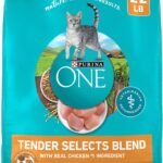 Purina ONE Natural Dry Cat Food, Tender Selects Blend With Real Chicken - 22 lb. Bag