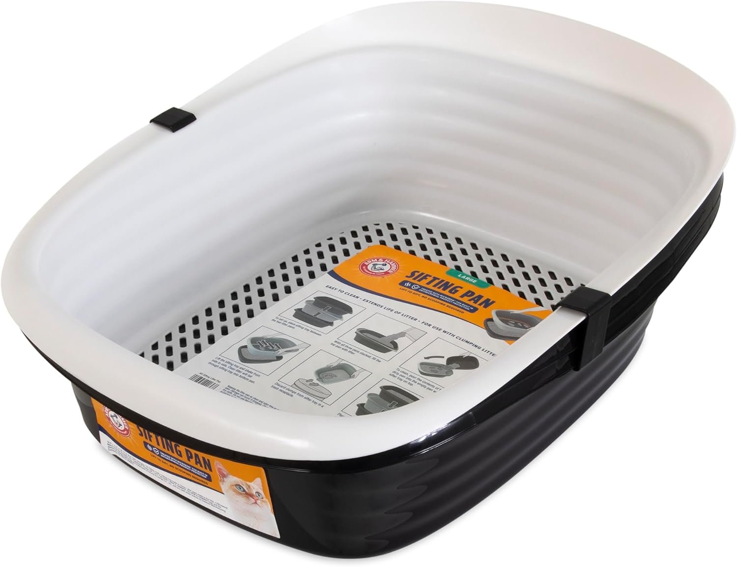 Arm & Hammer Cat Boxes for Indoor Cats with Microban, Sifting Litter Box, Scoop Free Cat Litter Tray, USA Made