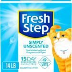 Fresh Step Simply Unscented Clumping Litter, Fresh Step Unscented Cat Litter With Activated Charcoal Technology, 14 lb. Box