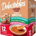 Delectables Savory Broths Lickable Wet Cat Treat Variety Pack, 12Count(Pack of 1)