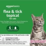 Amazon Basics Flea and Tick Topical Treatment for Cats (over 1.5 lbs), 6 Count (Previously Solimo)