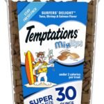 Temptations MixUps Surfer's Delight Flavor Crunchy and Soft Cat Treats, 30 oz. Tub