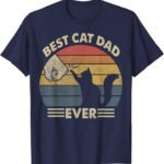 Cat-Shirt Men Best Cat Dad Ever Funny Dad T-Shirt