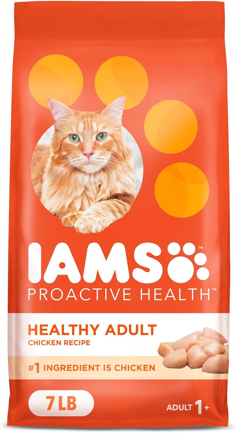 IAMS Proactive Health Adult Healthy Dry Cat Food with Chicken, 7 lb. Bag