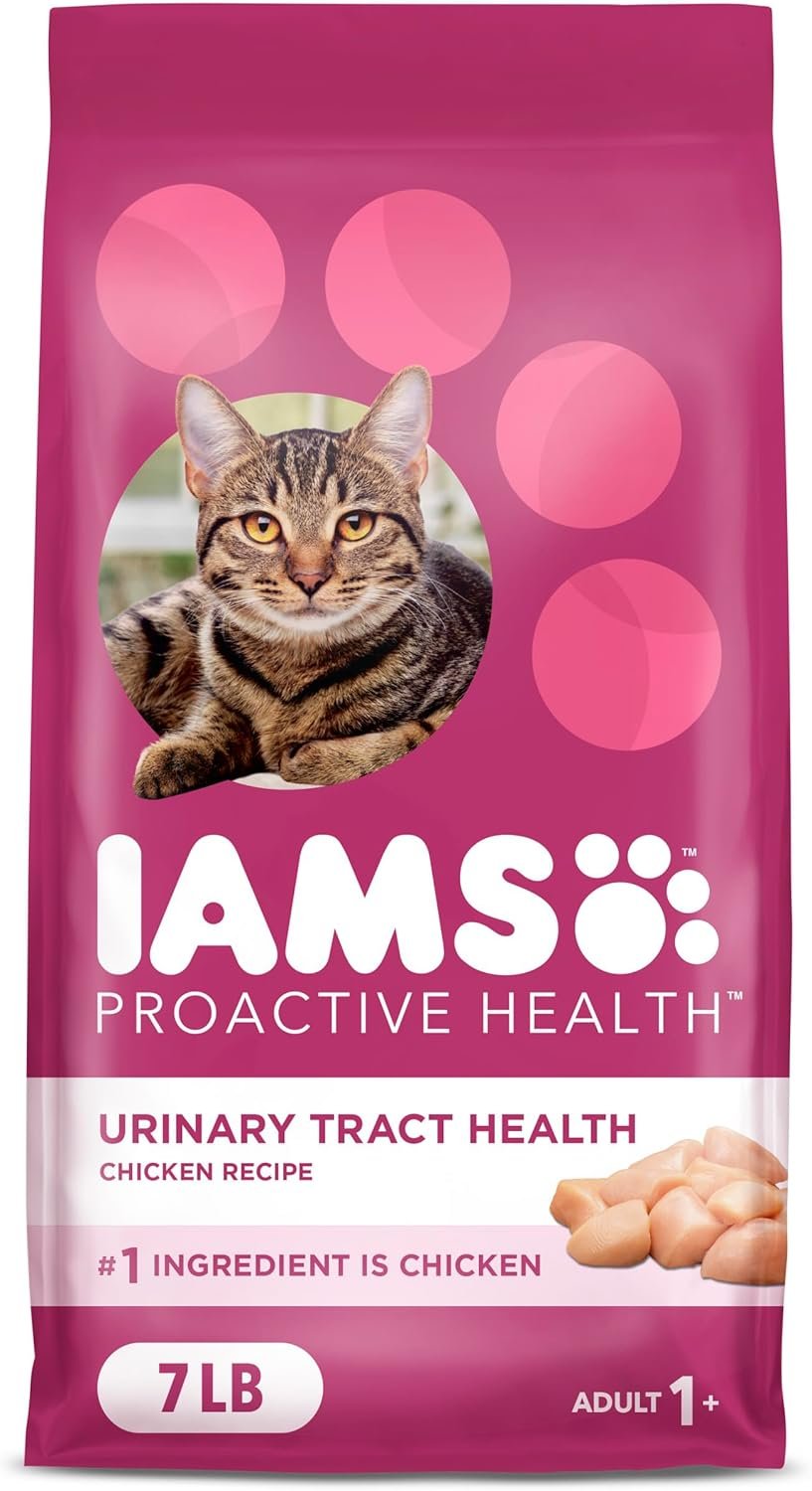 IAMS PROACTIVE HEALTH Adult Urinary Tract Health Dry Cat Food with Chicken, 7 lb. Bag