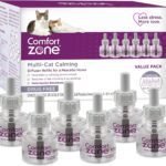 COMFORT ZONE 6 Pack MultiCat Diffuser Refills; Cat Calming Pheromones Help Anxiety; 30-day refills