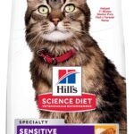 Hill's Science Diet Sensitive Stomach & Skin, Adult 1-6, Stomach & Skin Sensitivity Support, Dry Cat Food, Chicken & Rice, 7 lb Bag