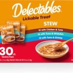 Hartz Delectables Stew Lickable Wet Cat Treats for Adult & Senior Cats, Variety Pack, 30 Count
