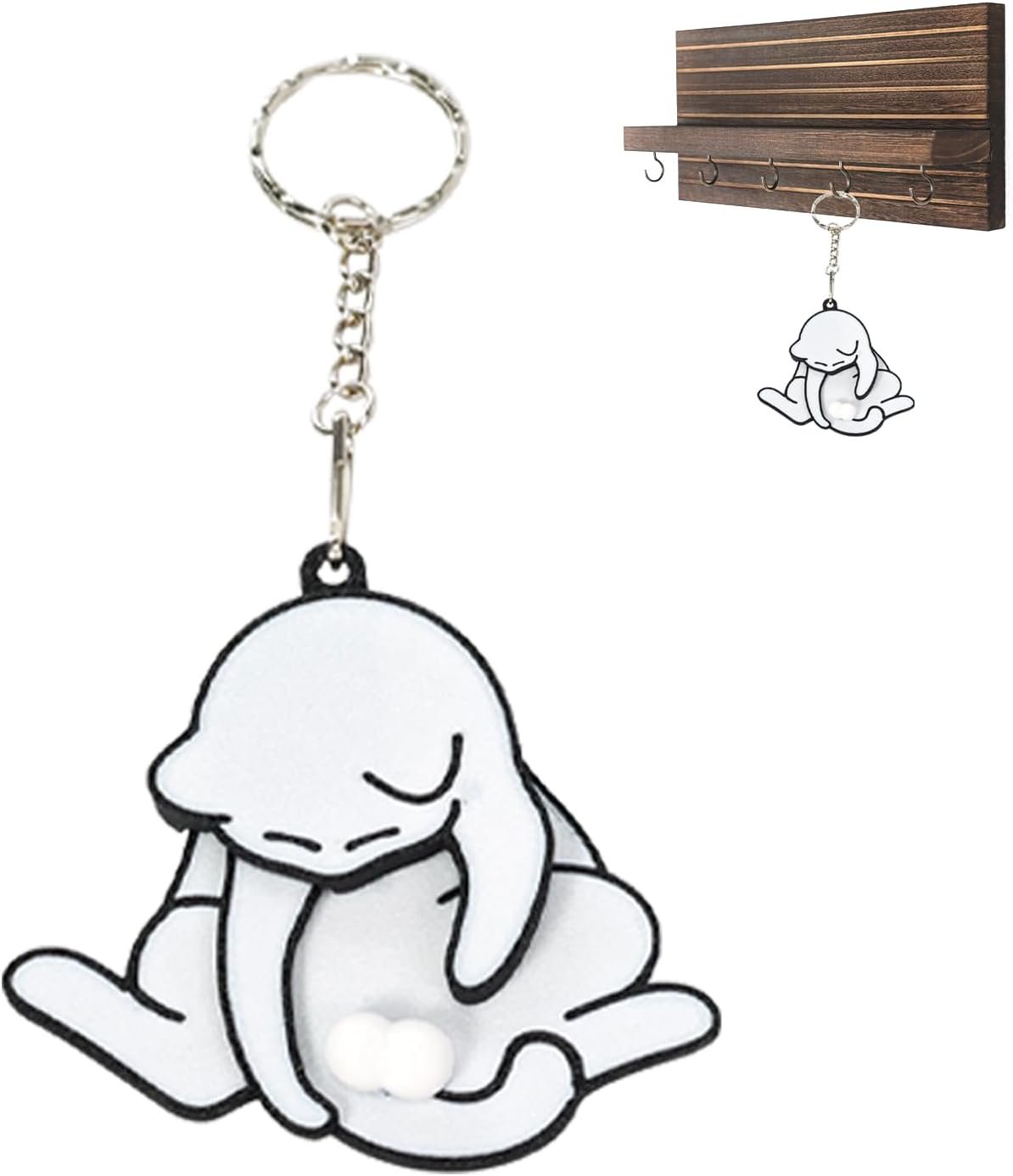 Mischief Cat Keychain – Interactive Keyring with Pullable Head and Paw Movement – Hilarious Gift for Cat Lovers