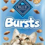 Blue Buffalo Bursts Crunchy & Creamy Cat Treats, Great for Training, Paw-Lickin' Chicken, 12-oz. Tub