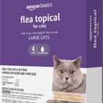 Amazon Basics Topical Flea Treatment for Large Cats (Over 9 Pounds), 4 Count (Previously Solimo)