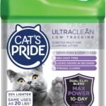 Cat's Pride Max Power: UltraClean Low Tracking Multi-Cat Clumping Litter - Keeps Paws & Home Clean - Up to 10 Days of Powerful Odor Control - 99% Dust Free - Fresh Scent, 15 Pounds