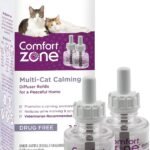 Comfort Zone 2 Pack MultiCat Diffuser Refills; Cat Calming Pheromones Help Anxiety; 30-day refills