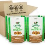 Greenies Pill Pockets for Dogs Large Size, Soft Dog Treats, Real Peanut Butter Flavor, (6) 7.9 oz. Pouches (180 Treats Total)