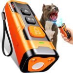 Dog Bark Deterrent Devices, Ultrasonic Anti Barking Device for Dogs, Stopping Own or Neighbor's Dog Barking,Portable Dog Training Device, Safe & Effective for Indoor & Outdoor Use, Orange